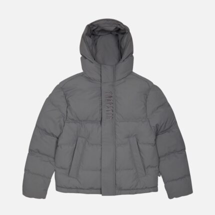 Trapstar Decoded Hooded Puffer Jacket Grey