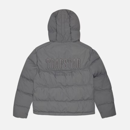 Trapstar Decoded Hooded Puffer Jacket Grey