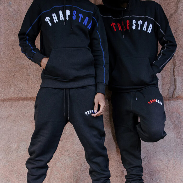 Trapstar Irongate Arch Chenille Hoodie Tracksuit – Black